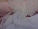 Τούλι σιλικόνης πολυτελείας 'Bride' πουά λευκό