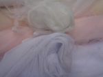 Τούλι σιλικόνης πολυτελείας 'Bride' πουά λευκό