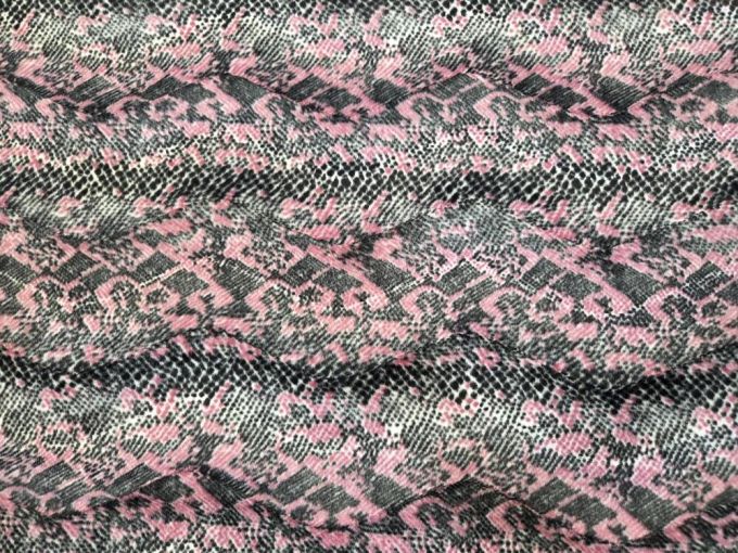 Γούνα οικολογική 'Snake print' pink
