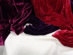 Βελούδο ελαστικό 'Diamonds' dark red