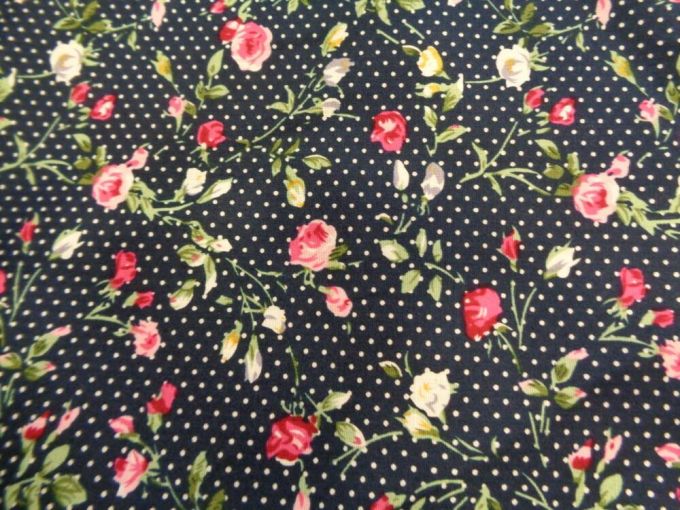 Ποπλίνα 'Roses & dotts' blue