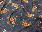 Κρέπ 'Bubbles & flowers' blue