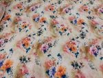 Βισκόζ 'Digital print' roses cream