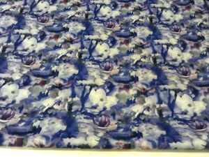 Ελαστικό scuba 'Fiori' blue