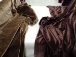 Βελουτέ ελαστικό 'Angels' brown-red