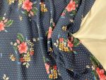 Κρέπ 'Bubbles & flowers' blue