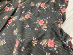 Κρέπ 'Bubbles & flowers' black