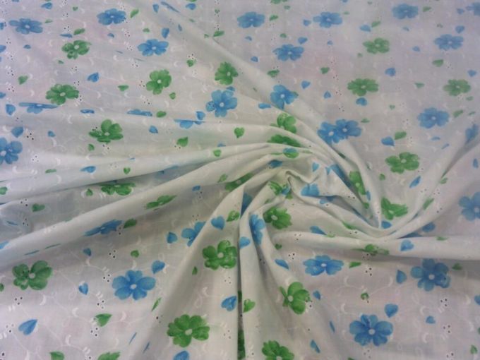 Μπροντερί 'Flower chic' green