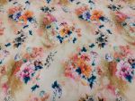 Βισκόζ 'Digital print' roses cream