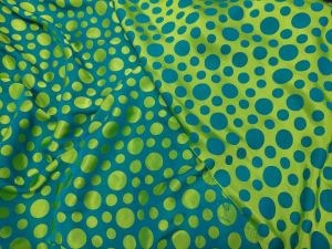 Σατέν 'Elegant bubbles' green